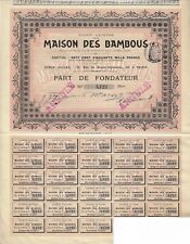 Maison bambous 1913 d'occasion  Expédié en Belgium