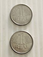 Usado, Lote raro de 2 moedas Brasil 1 real 1994 primeira edição comprar usado  Enviando para Brazil