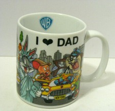 Caneca de café I Love Dad Warner Bros Looney Tunes insetos Taz Tweety Patolino PLUS comprar usado  Enviando para Brazil