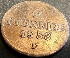 Sachsen pfennige 1853 gebraucht kaufen  Teltow
