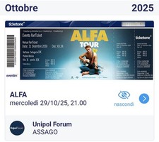 Biglietti concerto alfa usato  Sestri Levante