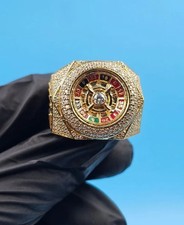 Anel masculino 2,50 ct moissanita personalizado roleta campeão folheado a ouro amarelo 14K comprar usado Anel masculino 2,50 ct moissanita personalizado roleta campeão folheado a ouro amarelo 14K comprar usado  Enviando para Brazil