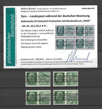 Zara "Freimarke Bandprint ZARA Mi.Nr 35.1-35.4 z odkryciem" Niestemplowane, używany na sprzedaż  Wysyłka do Poland