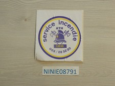 Autocollant service incendie d'occasion Autocollant service incendie d'occasion  Hergnies