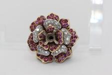 Usado, PULSEIRA CHARME VINTAGE OURO 14K COM TRAVA DESLIZANTE FLOR ROSA DIAMANTE PÉROLA CORDA comprar usado  Enviando para Brazil