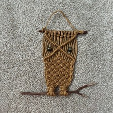 Vtg macrame owl for sale  Gurnee