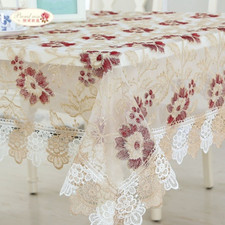 Toalha de mesa bordada de renda para mesa retangular redonda capa de mesa comprar usado  Enviando para Brazil
