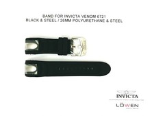 Autêntico Invicta Venom Poliuretano Preto 6721 26MM Pulseira De Relógio, usado comprar usado  Enviando para Brazil