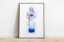 Watercolour splash blue for sale  NORTHAMPTON