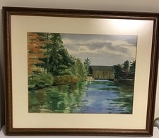 covered bridge painting for sale  Abington
