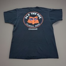 Camisa Vintage Anos 80 94.9 Rádio FM THE FOX Cincinnati Classic Rock Desbotada Tamanho - GG comprar usado  Enviando para Brazil
