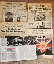 Winston churchill newspapers for sale  Cuyahoga Falls