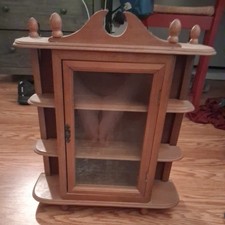 cabinet wood glass curio for sale  Seneca