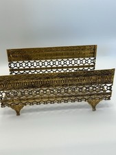 Porta-toalha de mão vintage estilo Hollywood Regency guardanapo caixa de tecido filigrana dourada, usado comprar usado  Enviando para Brazil