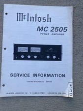 Mcintosh 2505 amplifier for sale  Torrance