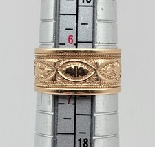Usado, Anel antigo de banda de charuto vitoriano de ouro 10K tamanho 6&1/2, 3g, 5/16" de largura comprar usado  Enviando para Brazil