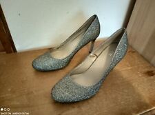 silver glitter court shoes for sale  HUDDERSFIELD