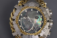 INVICTA NFL masculino 55,25 mm aço inoxidável ouro + aço preto + mostrador branco Z60 comprar usado  Enviando para Brazil