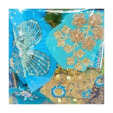 Blue green sari for sale  SHREWSBURY