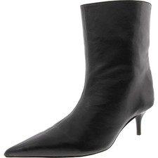 Botas de tornozelo femininas Schutz palmilha acolchoada preta couro 7,5 médias (B,M) BHFO 1680 comprar usado  Enviando para Brazil