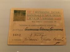 Regno tessera venezia usato  Zelo Buon Persico
