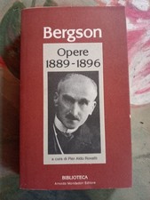 Bergson opere 1889 usato  Bologna