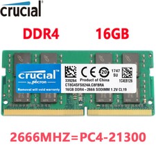 CRUCIAL DDR4 16GB 2666 PC4-21300 Laptop 260-Pin SODIMM Notebook Memory RAM 1X16  comprar usado  Enviando para Brazil