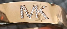 Pulseira articulada Michael Kors ouro rosa logotipo MK PAVE' comprar usado  Enviando para Brazil