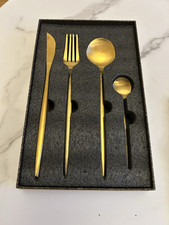 24pcs golden cutlery for sale  LONDON