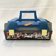 Estuche de transporte Hot Wheels Race lanzadores de doble coche CFC81 2015, caja de almacenamiento, lanzamiento, usado segunda mano  Embacar hacia Argentina