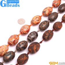 Contas de ágata tibetana vintage pedra olivária Dzi 10 peças 20x30mm, usado comprar usado  Enviando para Brazil