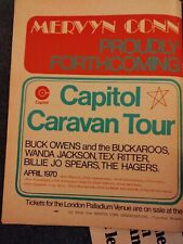 Kvc79 Ephemera 1970 Anúncio Capitólio Caravan Tour Buck Owens Wanda Jackson  comprar usado  Enviando para Brazil