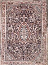 Espetacular tapete de área tribal vintage lã Jozan Sarouk 4,4 X 6,8 pés azul antigo. comprar usado  Enviando para Brazil