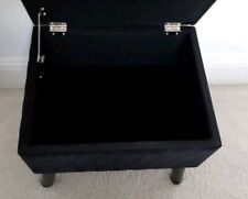 Black storage footstool for sale  FAREHAM