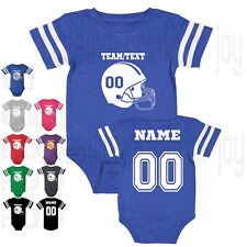 Camiseta personalizada de futebol bebê camisa bodysuit jogo dia cores Nome # comprar usado  Enviando para Brazil
