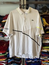 Polo de tênis Lacoste esporte masculino manga curta branco tamanho FR 8 3XL, usado comprar usado  Enviando para Brazil