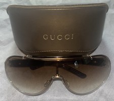 Óculos de sol deslumbrante GUCCI escudo aviador envoltório Y2K piloto tartaruga 1830 Itália comprar usado  Enviando para Brazil