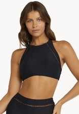 Blusa de biquíni BAKU rococó escada preta gola alta recortada corrida tamanho 8 $139 ~ Nova comprar usado  Enviando para Brazil