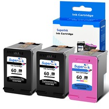 Cartuchos de tinta 3PK para HP 60 XL ENVY 120 114 Photosmart C4683 D110a preto+cor comprar usado  Enviando para Brazil