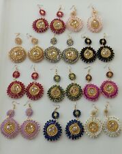 aretes con cristal y chapa artesanal mexicanos, lote mayoreo 12 pzs, feito à mão comprar usado  Enviando para Brazil