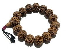 Genuíno Grande Rudraksha mala Meditação Yoga Om Pulseira de Oração Hindu 5 Mukhi comprar usado  Enviando para Brazil