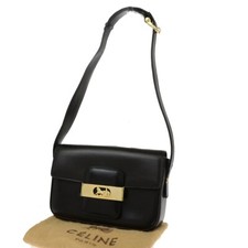 Bolsa de ombro CELINE logotipo carruagem cavalo couro marrom ouro 32EE092 comprar usado  Enviando para Brazil