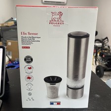 Moinho de sal elétrico Peugeot Elis Sense prata aço inoxidável 20 cm/8" aberto, NOVO comprar usado  Enviando para Brazil