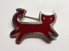 Broche esmaltado vintage de gato vermelho 'Cauda do Diabo' comprar usado  Enviando para Brazil