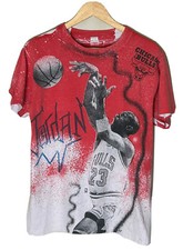 Camisa vintage Michael Jordan anos 90 Chicago Bulls AOP manga curta gola redonda M comprar usado  Enviando para Brazil