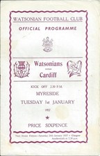 Jan 1957 watsonians for sale  HAWICK
