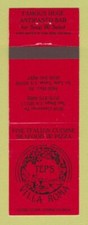 Matchbook cover tep for sale  USA