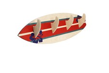 Toalheiro ou porta-casacos havaiano, rack de banheiro, rack de dormitório, decoração de surf comprar usado  Enviando para Brazil