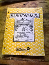Earthshaker pinball manual for sale  York