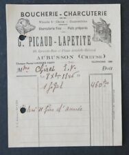 Facture 1946 boucherie d'occasion  Nantes-